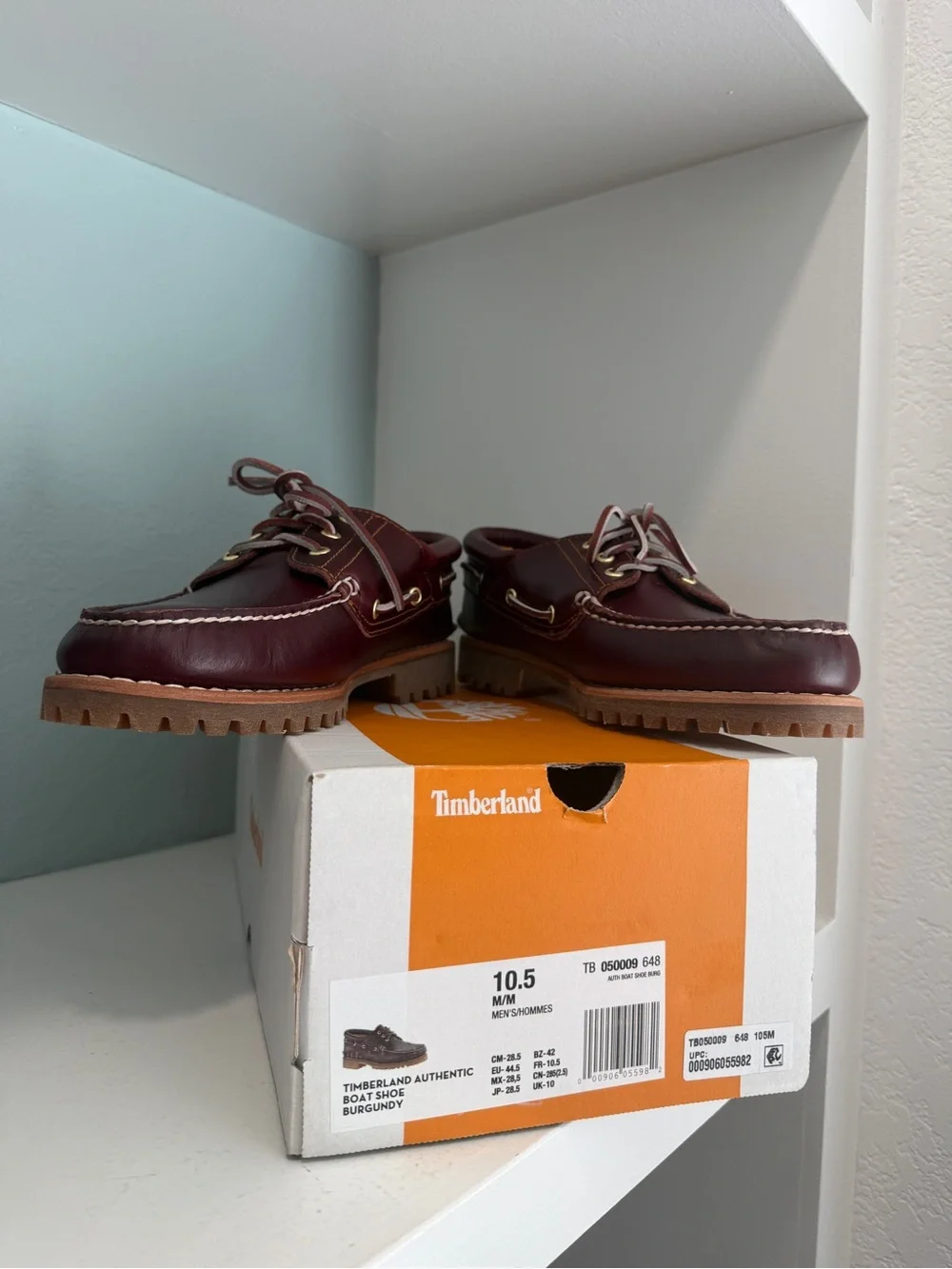 Timberland Authentic Boat Shoe 3 Eye Lug NEW Burgundy TB050009 648